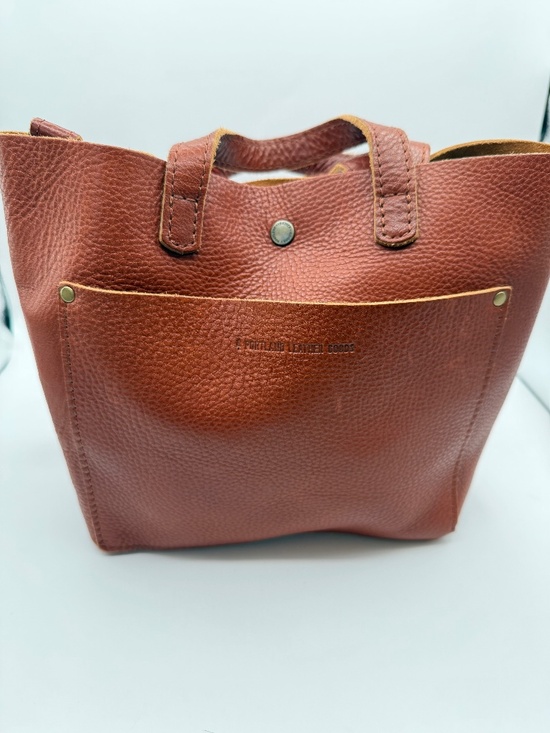 Portland Leather Handbags - Portland Leather Goods Maple or Sedona Mini Classic Snap Crossbody Tote VGUC